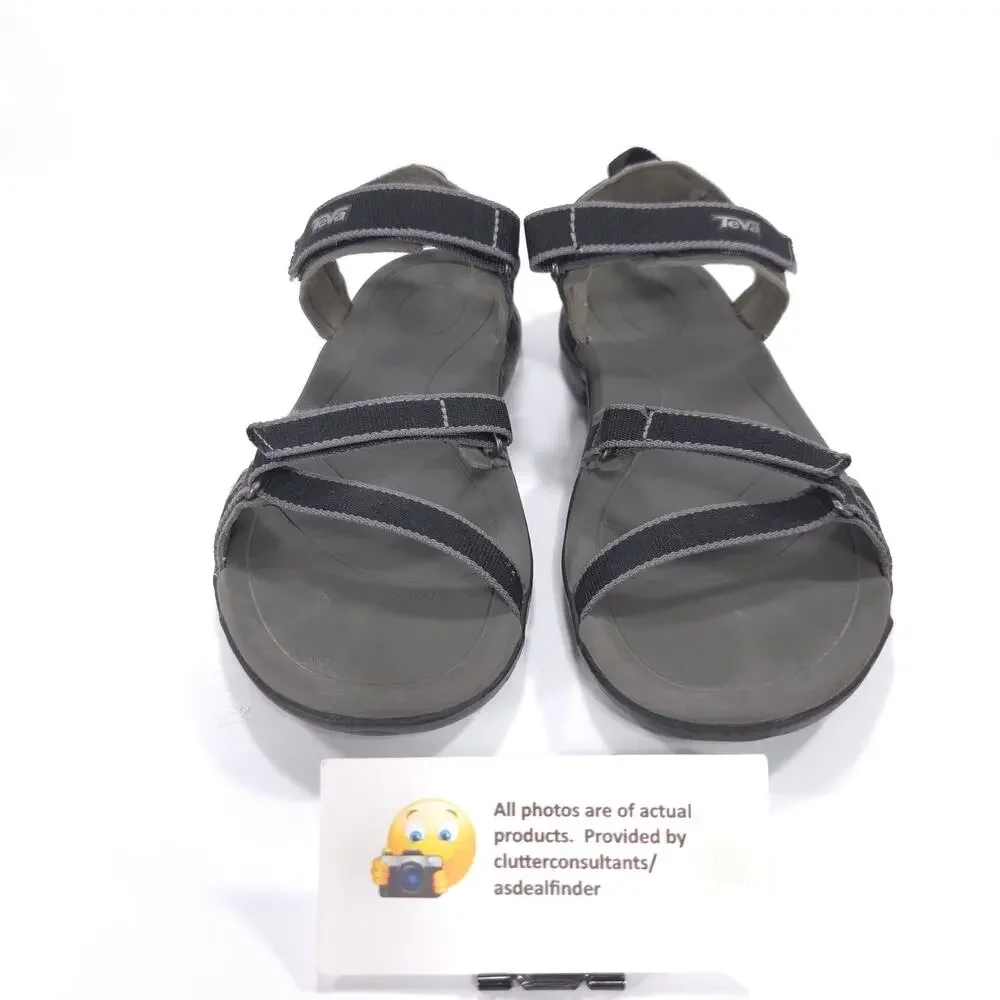 Teva Verrq Adjustable Outdoor Sport Sandal Womens Size 7 1006263 Black Gray